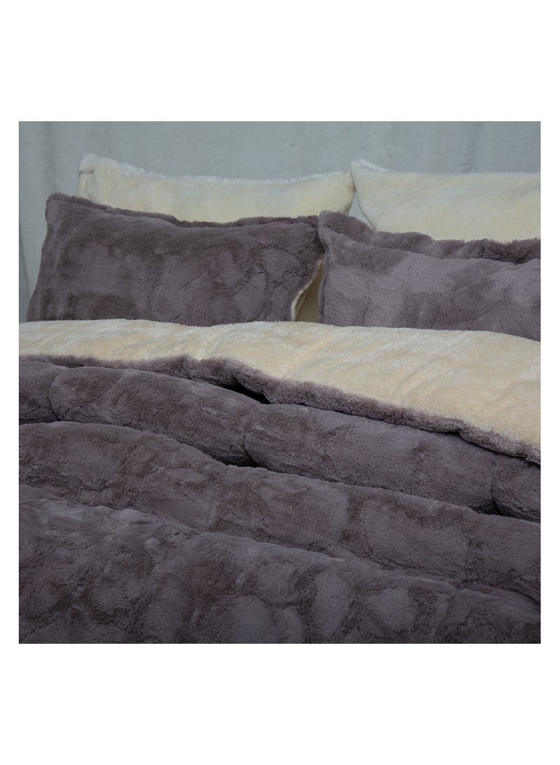 فاميلي بيد لحاف فرو اسباني 3 قطع مقاس 220×240 سم موديل 695 من فاميلي بد - Image 4