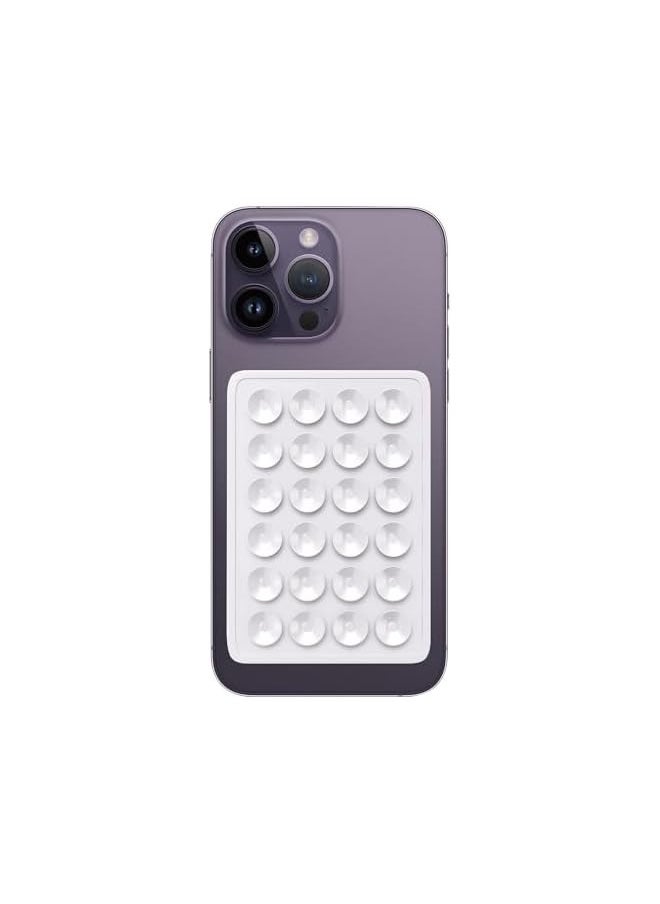 erorex Silicone Suction Phone Case Adhesive Mount, Hands-Free Mobile Accessory Holder back of phone for Selfies and Videos|| Phone cup Gripper Stickers On The Wall(white)  - Image 1