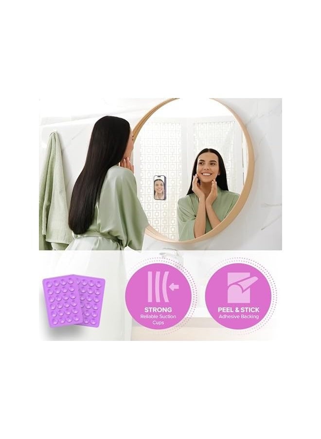 erorex Silicone Suction Phone Case Adhesive Mount, Hands-Free Mobile Accessory Holder back of phone for Selfies and Videos|| Phone cup Gripper Stickers On The Wall(white)  - Image 3