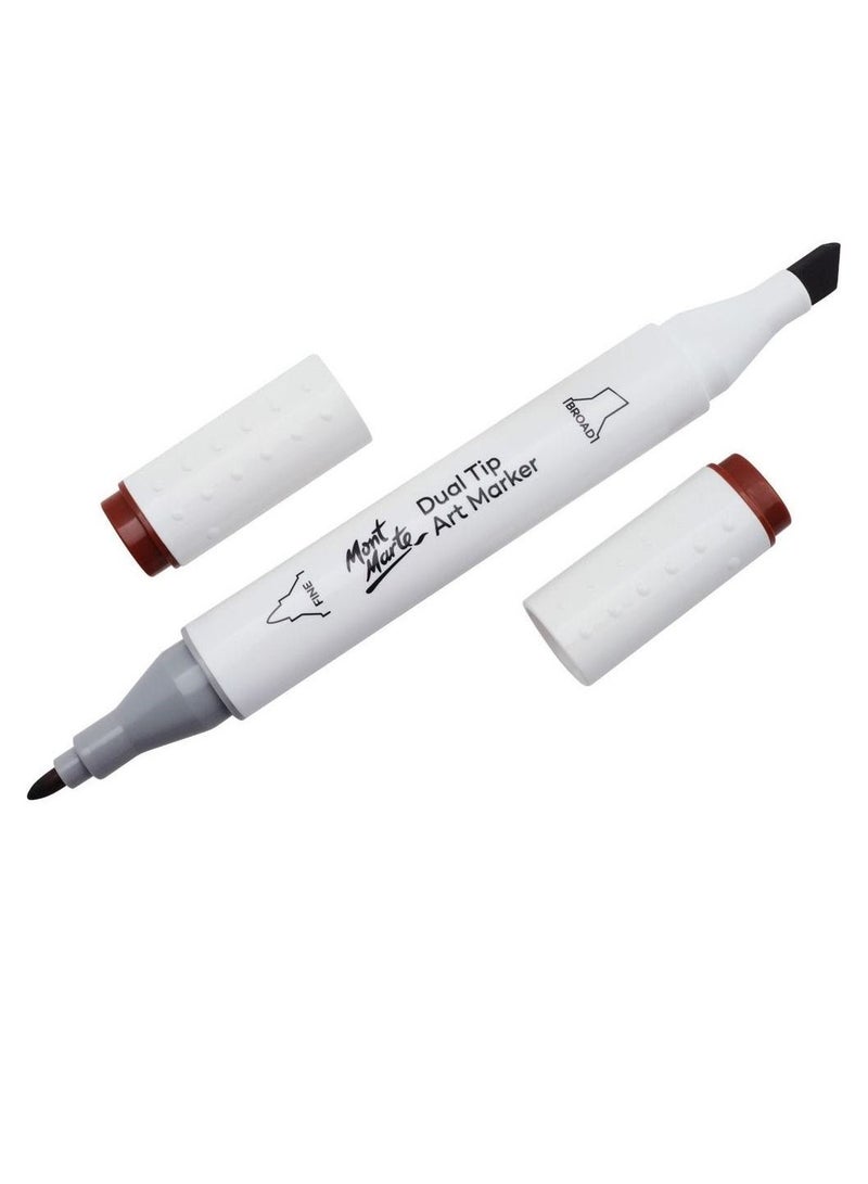 Mont Marte Dual Tip  Premium Art Marker Brick Brown - Image 1