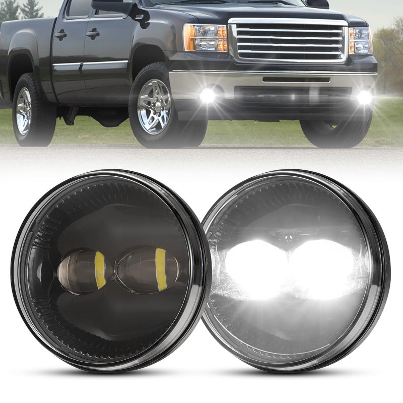 BUNKER INDUST LED Fog Lights for 20072013 GMC Sierra 150020072014 Sierra 2500HD 3500HDBumper Driving Fog Lamp Kit Replacement Foglight