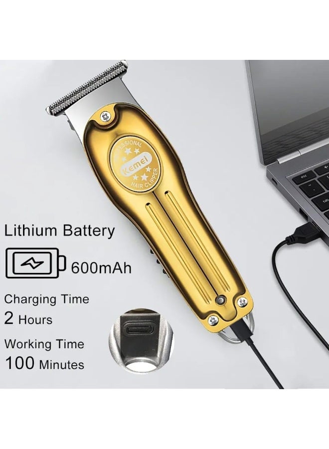 KM-679 professional shaver comes with three combs and an indicator light during operation - Image 3