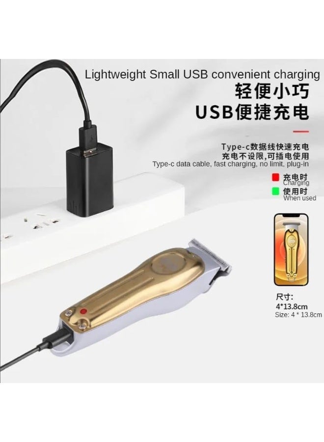 KM-679 professional shaver comes with three combs and an indicator light during operation - Image 4