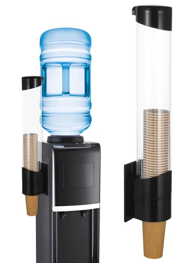 BATTIPAW Wall-Mounted Disposable Cup Dispenser, Pull-Type Plastic Cup Holder with Adhesive, Screws & Adsorbent Plate for Water Cooler, Fits 7 oz-12 oz Cups for Home & Office Use - Image 1
