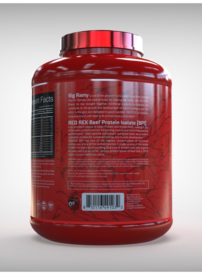 مختبرات رامي الكبرى ريد ريكس -  بيف بروتين أيزوليت - نكهة الشوكولاته - 4رطل - 60 حصة - Image 3
