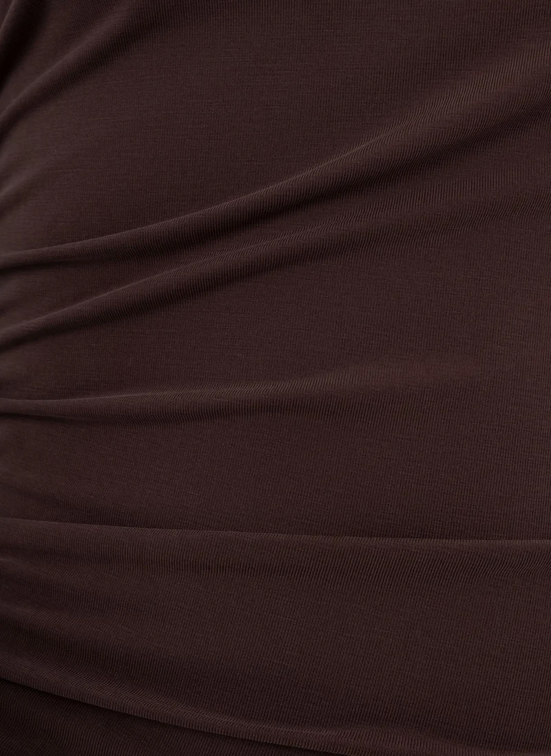 Lichi Jersey longsleeve with gathers at the shoulder and waist