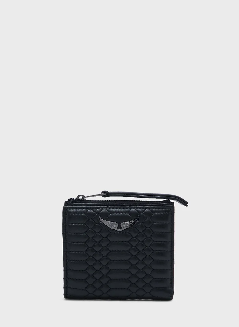 ZADIG & VOLTAIRE Fold Textured Wallet