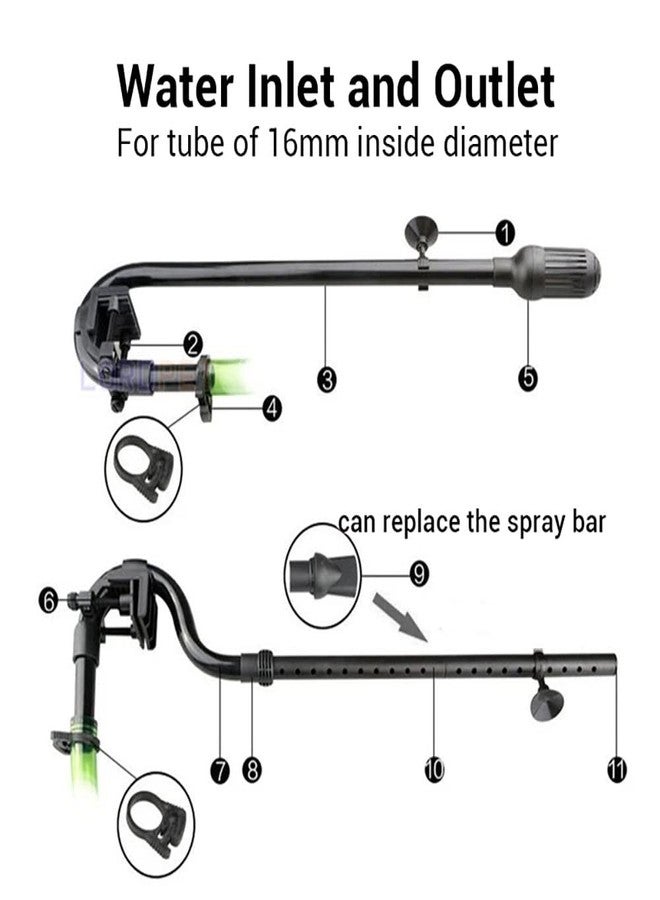 MiOYOOW Aquarium Water Inlet Outlet Tube Kit, Fish Tank Water Pipe Fittings Aquarium Canister Filter Inflow Outflow Kit for 302B 303B 402AB 403AB Filter, Inner Dia 16 mm Outer Dia 22mm - Image 2