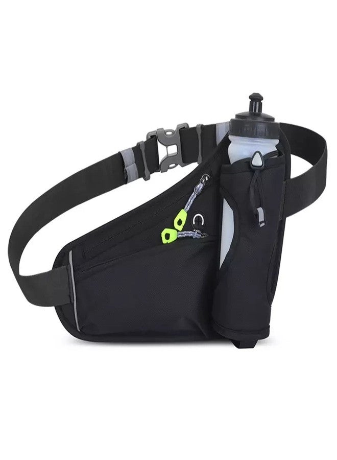 HOTEMIA Fanny Pack with Water Bottle Holder, Hydration Running Belt for Men Women Adjustable Strap Waist Bag Suitable for Hiking Running Walking Jogging Camping(Bottle Not Included) (Black) - Image 1
