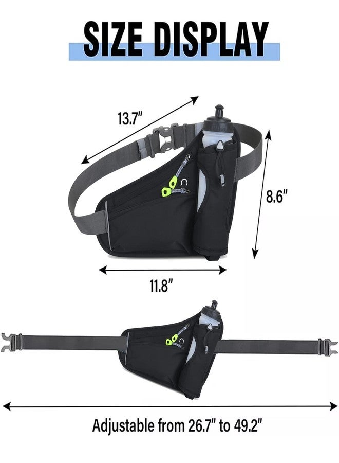 HOTEMIA Fanny Pack with Water Bottle Holder, Hydration Running Belt for Men Women Adjustable Strap Waist Bag Suitable for Hiking Running Walking Jogging Camping(Bottle Not Included) (Black) - Image 3