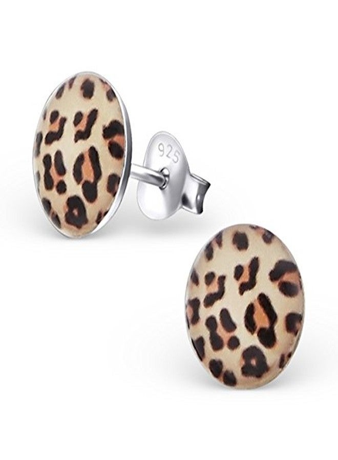 آيسروز طقم من 3 أزواج من الأقراط المرصعة بنقشة جلد النمر وخطوط الحمار الوحشي وشكل المجرة الحلزونية، مصنوعة من الفضة الإسترليني عيار 925 (خالية من النيكل). - Image 3