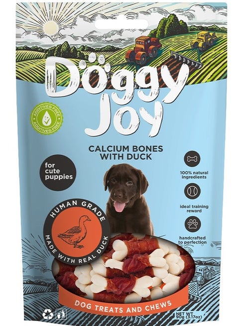 Calcium Bones with Duck Puppy Treats 90g