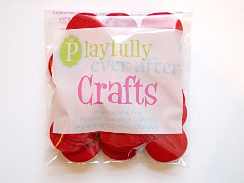 Playfully Ever After Red Craft Felt Circles (1.5 Inch - 94pc) - Image 3