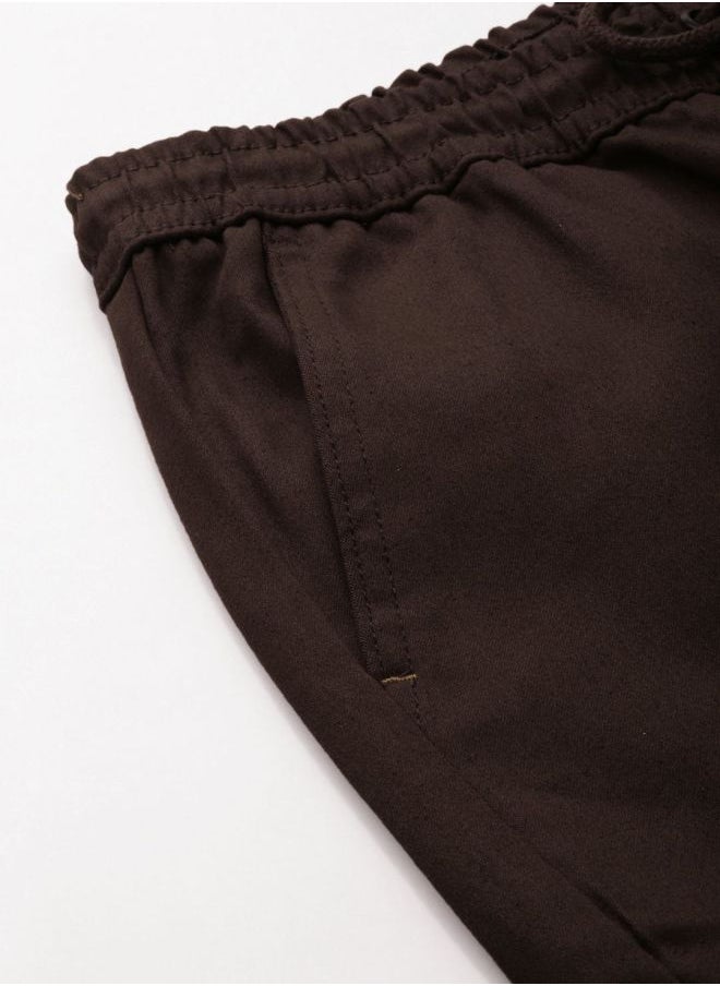 The Indian Garage Co Men Slim Fit Solid Mid-Rise Stretchable Chino Joggers  - Image 5