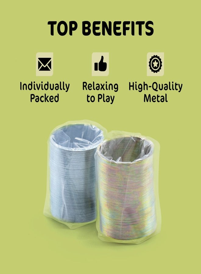 Srenta 1 Inch Mini Metal Coil Spring Silver and Gold Variety Toy, for Parties, Gifts & Birthdays, Pack of 12 - Image 5