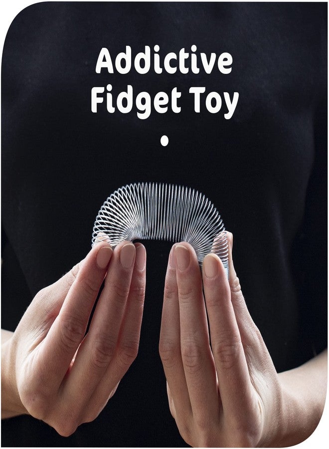 Srenta 1 Inch Mini Metal Coil Spring Silver and Gold Variety Toy, for Parties, Gifts & Birthdays, Pack of 12 - Image 2