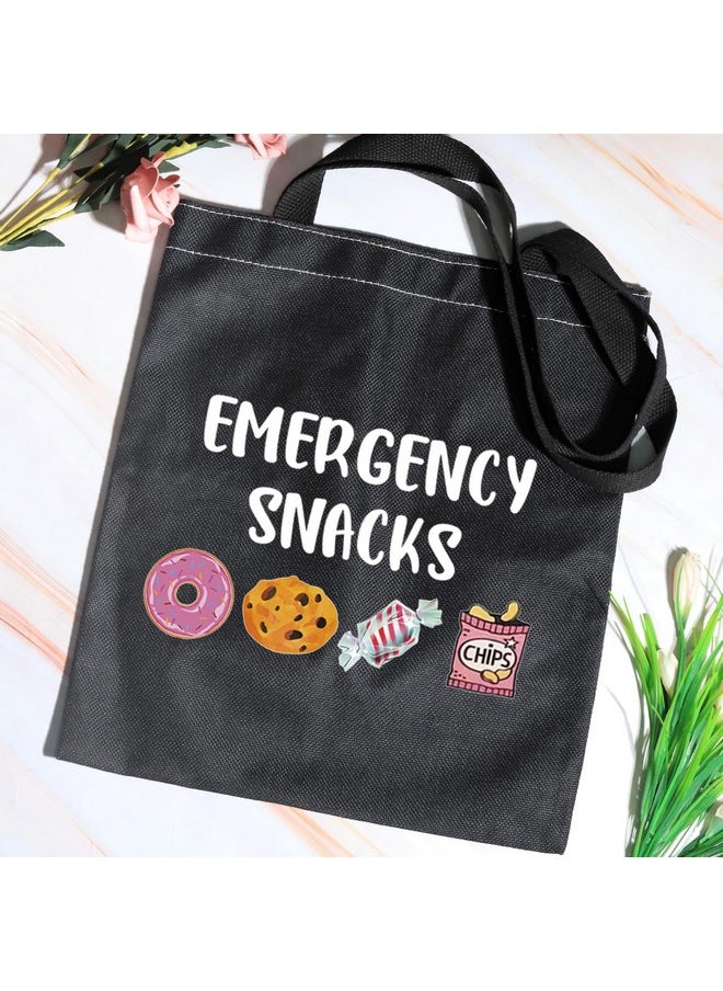 JXGZSO JXGZSO Emergency Snacks Food Storage Bag Foodie Reusable Pouch Food Safe Bag Snack Lover Gift (Emergency snacks shopping black)  - Image 3