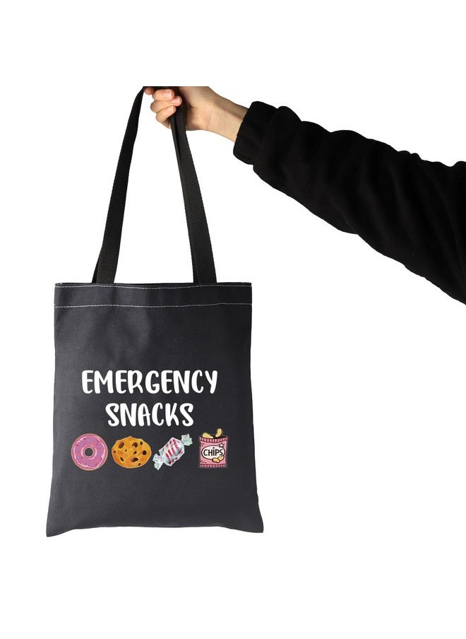 JXGZSO JXGZSO Emergency Snacks Food Storage Bag Foodie Reusable Pouch Food Safe Bag Snack Lover Gift (Emergency snacks shopping black)  - Image 4