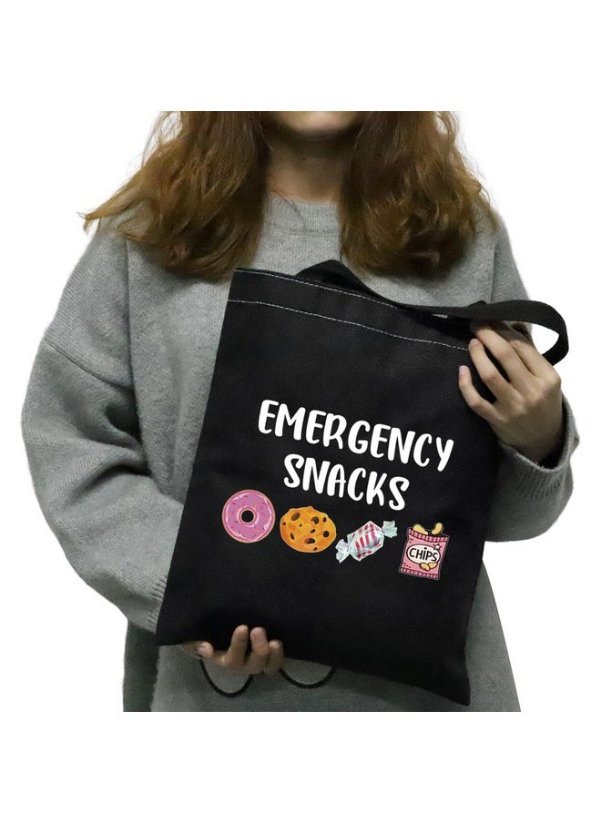 JXGZSO JXGZSO Emergency Snacks Food Storage Bag Foodie Reusable Pouch Food Safe Bag Snack Lover Gift (Emergency snacks shopping black)  - Image 5