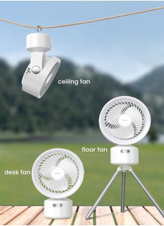 Multi-functional Fan 4in1 design Outdoor Fan with Adjustable USB Led Soft Light Lamp Creative Mini Outdoor Fan Portable Small Rechargeable Fans & Light 4000mAh With Infrared Remote Controller Fan