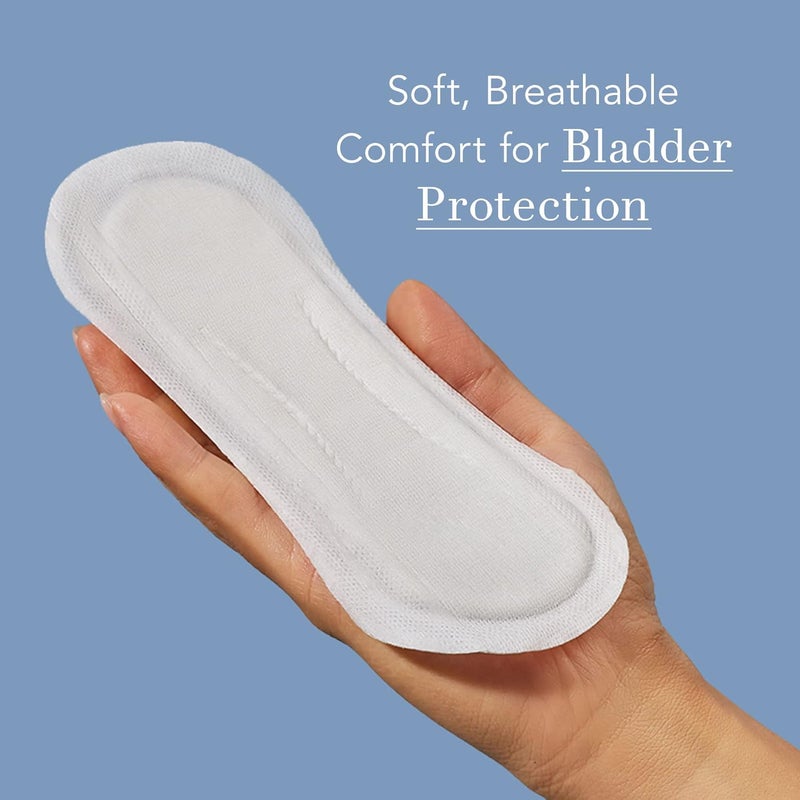 Rael Organic Cotton Cover Incontinence Liners Bundle  Bladder Control and Postpartum Liners 4Layer Core Protection with Leak Guard Technology Regular 48 Count and Long 36 Count - Image 2