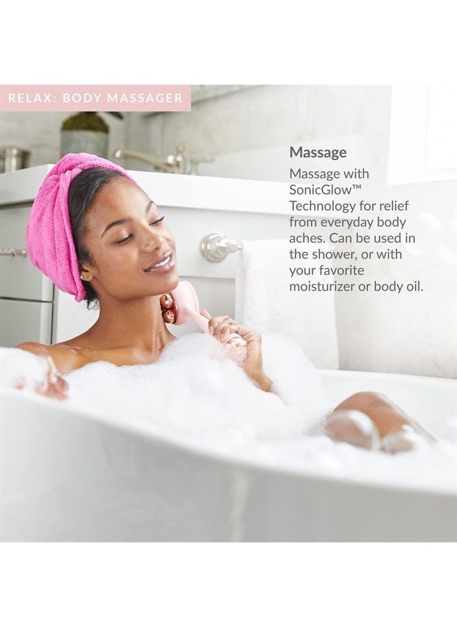 PMD Beauty PMD Clean Body - Smart Body Cleansing Device with Silicone Brush & Three Interchangeable Attachments - Waterproof - SonicGlow Vibration - Cleanse, Exfoliate, & Massage Body  - Image 5