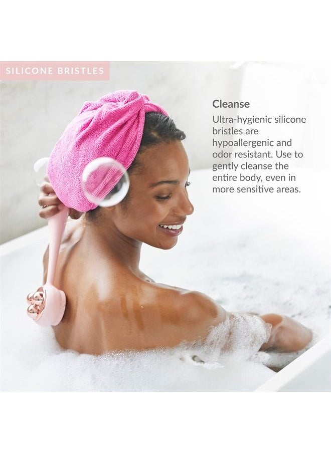 PMD Beauty PMD Clean Body - Smart Body Cleansing Device with Silicone Brush & Three Interchangeable Attachments - Waterproof - SonicGlow Vibration - Cleanse, Exfoliate, & Massage Body  - Image 4
