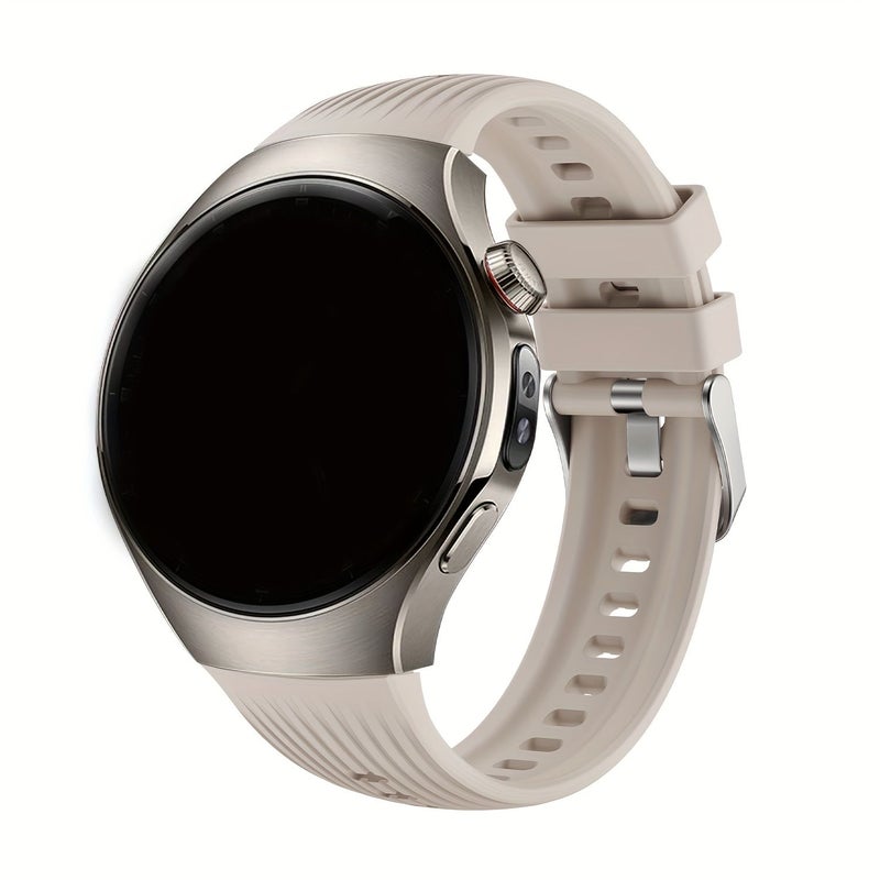 Soft Silicone Buckle Strap For Huawei Watch 5 42mm Orange Washable Sports Band For Men And Women - Image 5