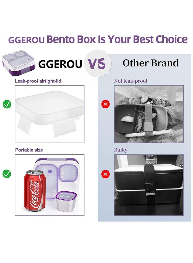 Kids School Stainless Steel Lunch Box Insulated Bento Lunch Box with Storage Bag 3 Compartments Divided Lunch Container with Lid  (Green 720ML) - Image 5