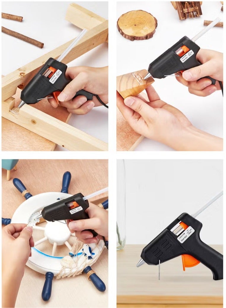 40w Hot Melt Glue Gun with 3mm Nozzle and 1.2m Power Cord - Heavy Duty Aluminum Alloy, Overheat Protection, Compatible with 11mm Glue Sticks, Suitable for Crafts, DIY, Making Toys, Models, Woodwork, - Image 3