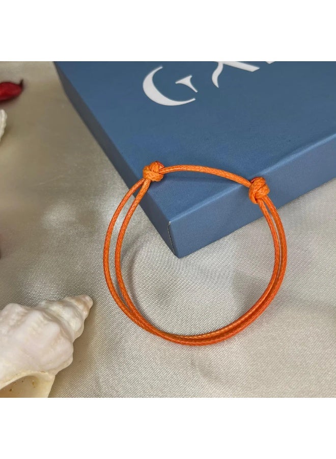 غايا جايا سوار خيط الهمس برتقالي مصنوع يدويا - Image 1