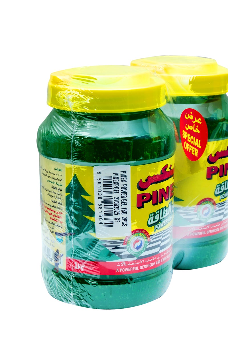 PINEX Power Gel  Bottle, Multipurpose Cleaning Liquid for Floors and Kitchens, Bathrooms, and Surfaces, Germ Protection, Long Lasting Freshness, Suitable for Home and Industrial Use, (Pack of 2 x 1 kg) - Image 2