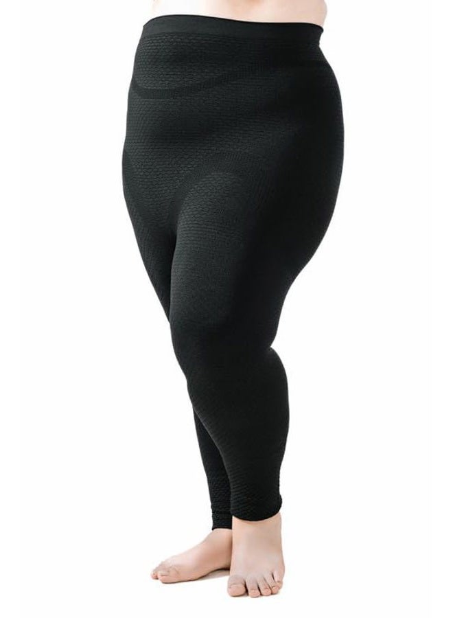 BIOFLECT® Compression Leggings with Bio Ceramic Micro-Massage Knit- for Support and Comfort, Black, XXL (Pack of 1) - Image 2