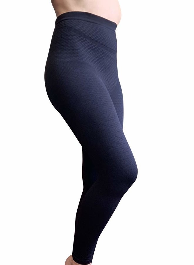 BIOFLECT® Compression Leggings with Bio Ceramic Micro-Massage Knit- for Support and Comfort, Black, XXL (Pack of 1) - Image 1