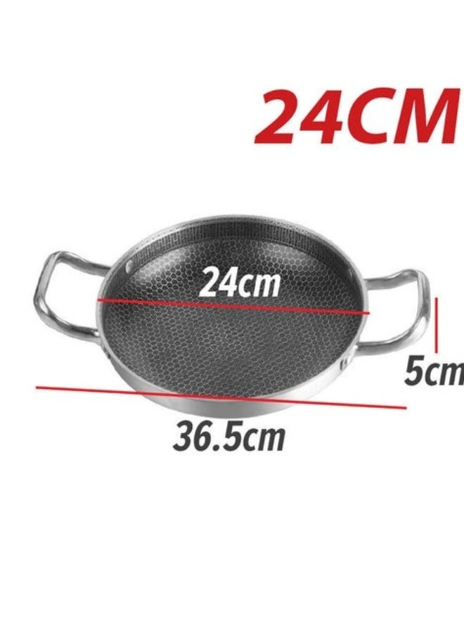 Non-stick heat resistant frying pan with handles Size: 24 cm - Image 4