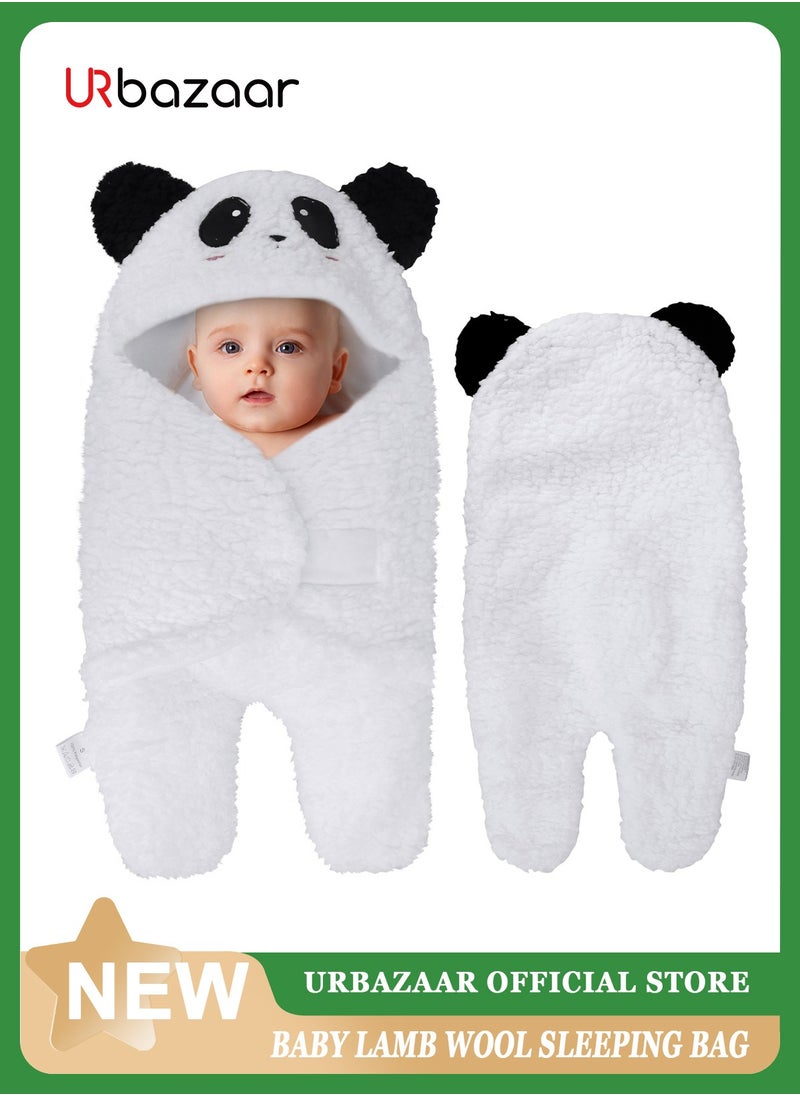 URbazaar Baby Swaddle Blanket - Essential Newborn Plush Wrap Sleeping Bag and Receiving Blanket - Cute Panda Infant Clothes - Perfect for Boys and Girls  - Image 1