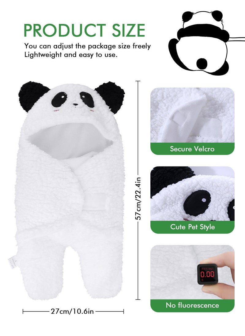 Baby Swaddle Blanket - Essential Newborn Plush Wrap Sleeping Bag and Receiving Blanket - Cute Panda Infant Clothes - Perfect for Boys and Girls