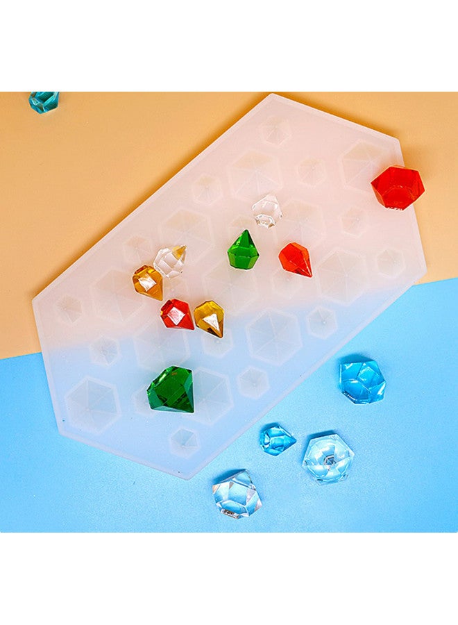 DD-life 2PCS 3D Diamond Gem Silicone Mold, Clear Silicone Mold for Making Clay Resin Epoxy Crafting Projects - Image 3