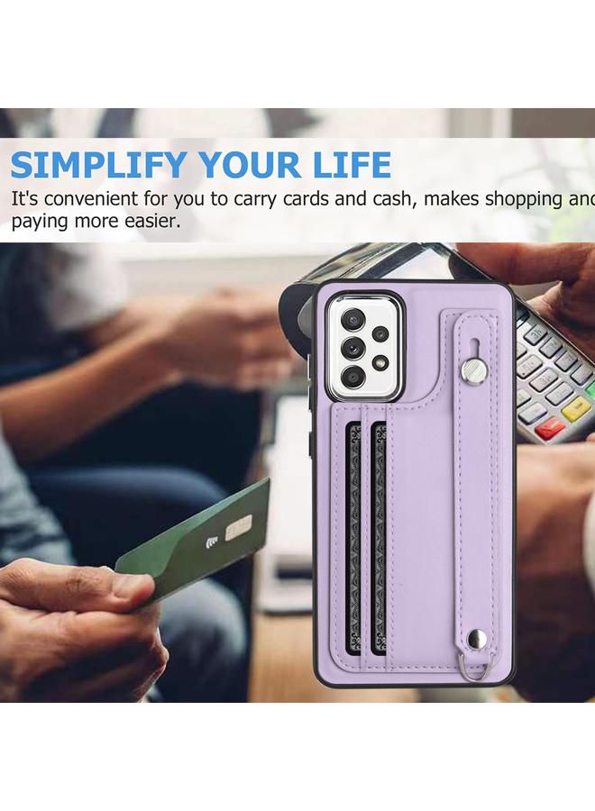 اس-توب جراب هاتف جلدي مقاوم للصدمات لهاتف Samsung Galaxy A32 4G مع حزام معصم - Image 2