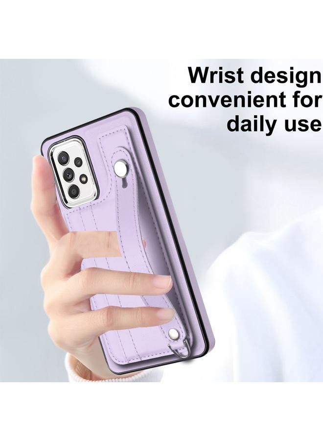 اس-توب جراب هاتف جلدي مقاوم للصدمات لهاتف Samsung Galaxy A32 4G مع حزام معصم - Image 5