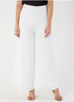 Femmella Mid Rise Wide Leg Satin Pant by Styli  - Image 1