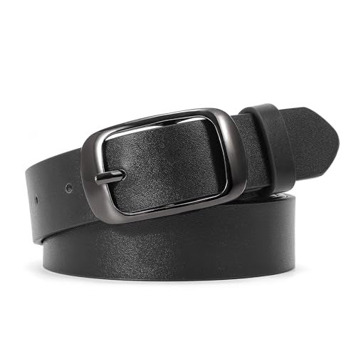 Werforu Plus Size Belt for Women Leather Belt with Metal Buckle Ladies Casual Belt for Jeans Pants - Image 1