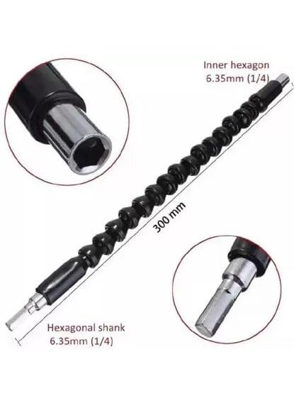 Mass Pro Mass Pro Flexible Shaft Magnetic Screwdriver Extension Drill Bit Adapter Holder for Electronic Power Drill 6mm Inch Hex Shank Drive 295 cm Long 1Pc Screwdriver Bit Set Pack of 1  - Image 3