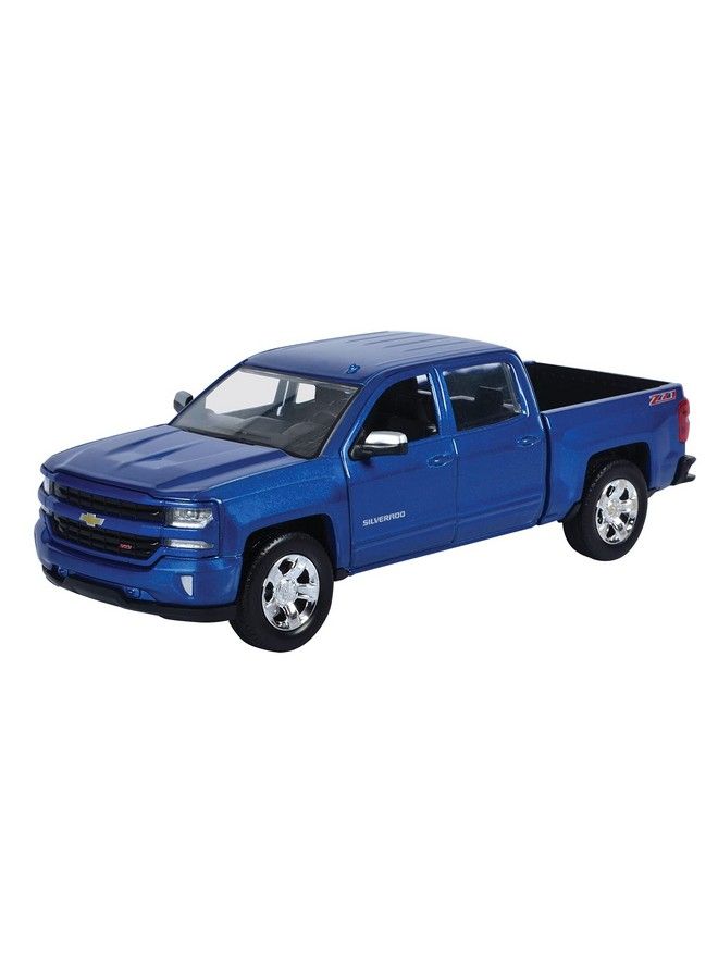 Motor Max Motormax 2017 Chevrolet Silverado 1500 Lt Z71 Crew Cab Pickup Truck 1/27 Scale Diecast Model Vehicle Blue - Image 3