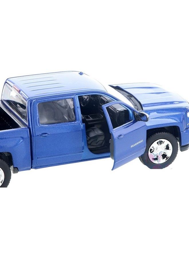 Motor Max Motormax 2017 Chevrolet Silverado 1500 Lt Z71 Crew Cab Pickup Truck 1/27 Scale Diecast Model Vehicle Blue - Image 5