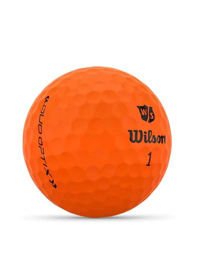 Wilson Golf Balls Duo Optix Orange 12 Ball  - Image 2