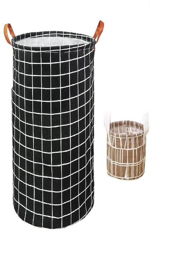 Aeoss Clothes Laundry Hamper Storage Bin Large Collapsible Storage Basket Canvas for Home Bedroom Nursery Room SET OF 2PCS - Image 1