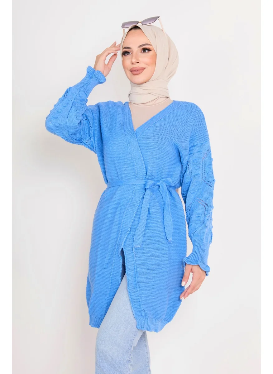 Tofisa 23101-BLUE Knitwear Cardigan