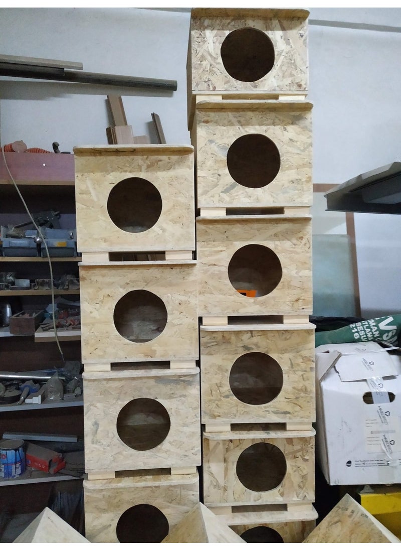 Acousticworld - OSB Cat House - Cat House Shelter Nest Suitable for Outdoor - Image 1