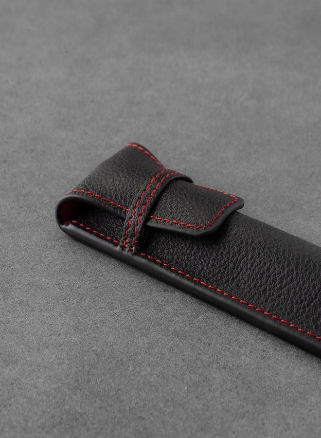 TORRO Pencil Sleeve Compatible with Apple Pencil Pro/USB-C / 1st / 2nd Generation - Genuine Leather Apple Pencil Case with Microfiber Lining (Black) - Image 3